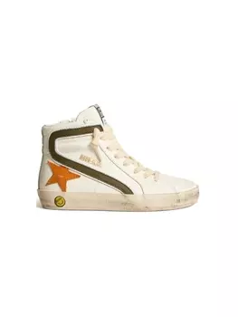 Golden Goose высокие кеды со звездной нашивкой, нейтральный цвет