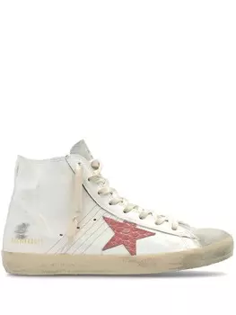 Golden Goose высокие кожаные кеды Francy Classic, белый
