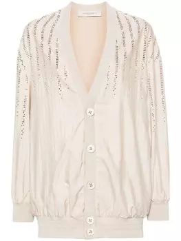 Golden Goose жакет-бомбер Gisela в полоску с жаккардом, нейтральный цвет