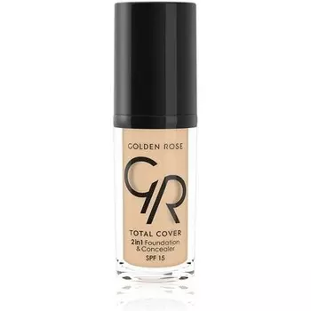 Golden Rose Total Cover 2 в 1 Тональный крем и консилер SPF15 01 Фарфор