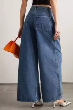 GOLDSIGN Широкие джинсы Atticus с заниженной талией и складками, деним