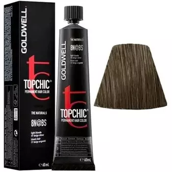 Goldwell 8N@Bs Светло-русый бежево-серебристый Topchic The Naturals 60 мл