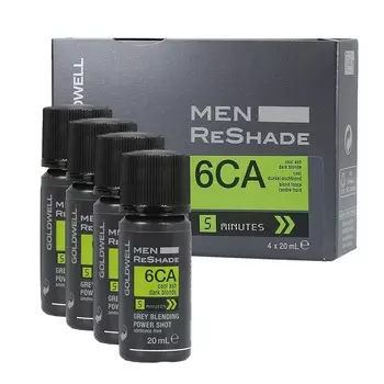 Goldwell, Men Re-Shade, средство для удаления седины для мужчин, цвет 6СА, 4 шт