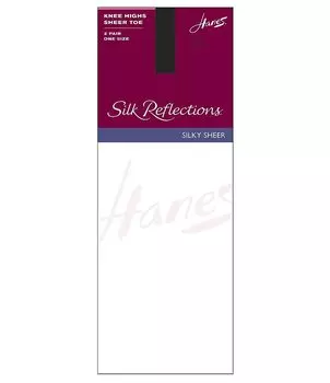 Голени до колена Hanes Silk Reflections Sandalfoot Control Top, бежевый
