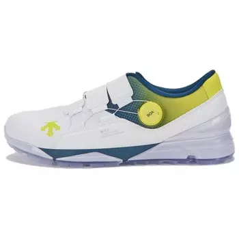 GOLF Кроссовки для гольфа мужские низкие белые лимонно-желтые синие Descente