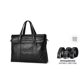 GOLF Сумка для ноутбука 15 дюймов из натуральной кожи высшего качества, через плечо, большой мужской портфель из натуральной кожи, черный цвет