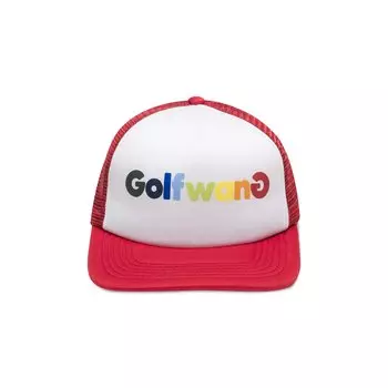 GOLF WANG Кепка Happy Logo Trucker, красная