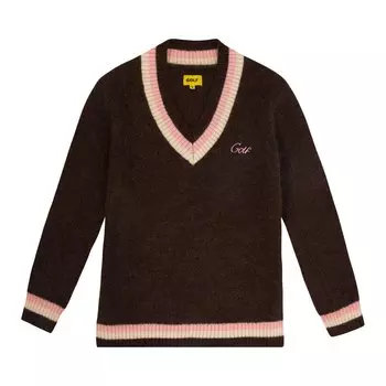 GOLF WANG Свитер для крикета из мохера, цвет Коричневый