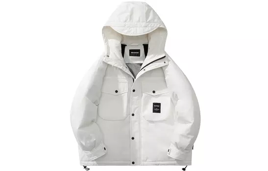 GOLFCROSS Пуховик-пальто унисекс Белый