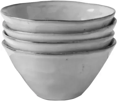 ГОЛЛАНДСКАЯ РОЗА АМСТЕРДАМ Чаша "Dutch Rose Amsterdam Organic", 4 предмета, керамогранит, ручная работа, 14 см, светло-серый