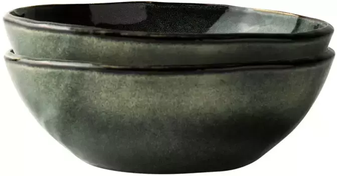 ГОЛЛАНДСКАЯ РОЗА АМСТЕРДАМ Чаша "Dutch Rose Amsterdam Organic", 2 предмета, керамогранит, ручная работа, 23 см, зеленый