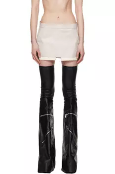 Голливудская джинсовая мини-юбка с эффектом тумана Rick Owens, цвет dinge