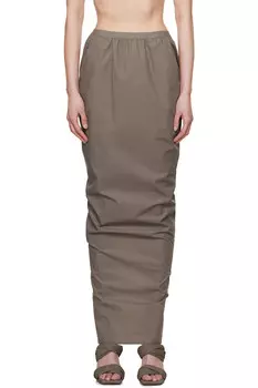 Голливудская мягкая плиссированная юбка миди Maxi Rick Owens, цвет dust