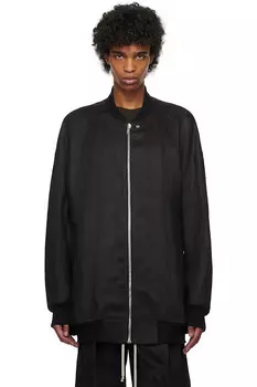 Голливудская объемная летная куртка-бомбер Rick Owens, черный