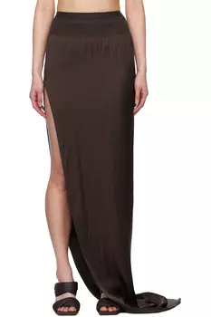 Голливудская плиссированная макси-юбка Rick Owens, цвет mahogany