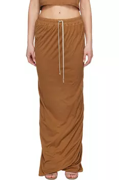 Голливудская юбка-макси на резинке с запахом Rick Owens Drkshdw, оранжевый