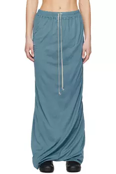 Голливудская юбка-макси на резинке с запахом Rick Owens Drkshdw, цвет toothpaste