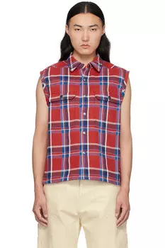 Голливудская укороченная рубашка-жилет SL Rick Owens Drkshdw, красный