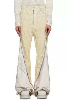 Голливудские джинсы Bolan Banana Rick Owens, цвет milk