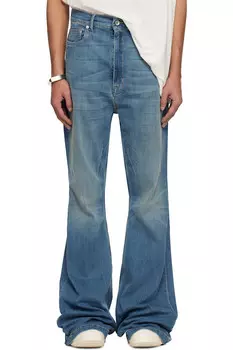 Голливудские джинсы Bolan с расклешенными штанинами Rick Owens Drkshdw, индиго