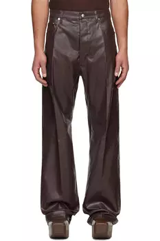 Голливудские джинсы geth с покрытием Rick Owens, цвет mahogany