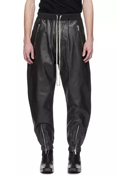 Голливудские кожаные брюки tecuatl Rick Owens, черный