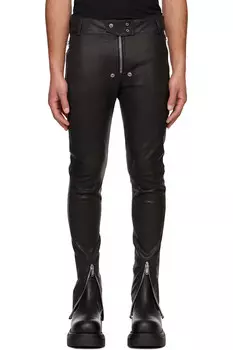 Голливудские кожаные брюки Tyrone Bela Rick Owens, черный