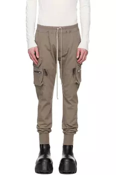 Голливудские мегакарго штаны Mastodon Rick Owens, цвет dust