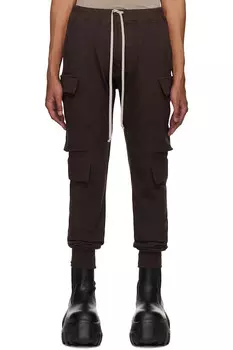 Голливудские мегакарго штаны Mastodon Rick Owens, цвет mahogany