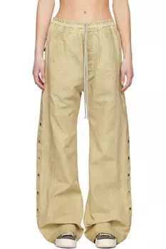 Голливудские пушистые брюки для отдыха Rick Owens Drkshdw, цвет parchment
