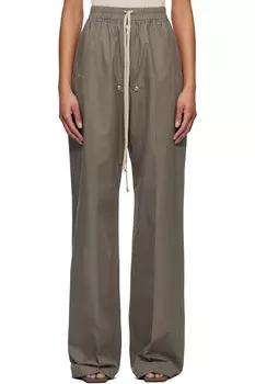 Голливудские широкие брюки бела для отдыха Rick Owens, цвет dust