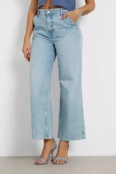 Голливудские широкие джинсы Guess, синий