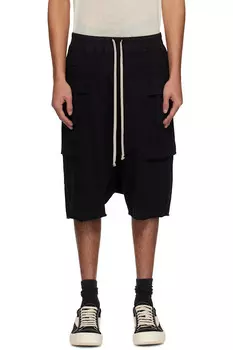 Голливудские шорты карго с завязками Creatch Rick Owens Drkshdw, черный