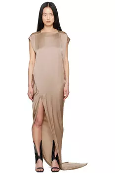 Голливудское платье макси Edfu T Rick Owens, цвет taupe