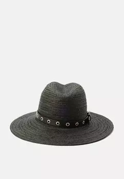 Головной убор ALTERNATING WEAVE EYELET FEDORA AllSaints, черный