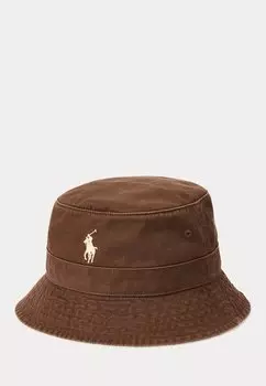 Головной убор COTTON BUCKET HAT Ralph Lauren, коричневый
