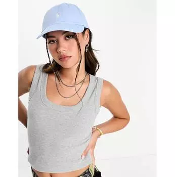 Голубая бейсболка с логотипом Polo Ralph Lauren