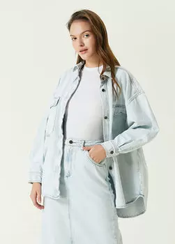 Голубая джинсовая рубашка American Vintage