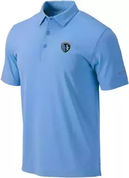Голубая футболка-поло Columbia Adult Sporting Kansas City 2024 Drive