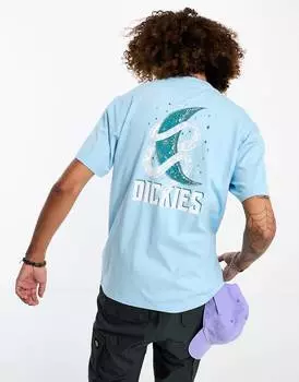Голубая футболка со змеиным принтом на спине Dickies lake oswego moon эксклюзивно для asos
