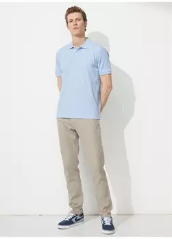 Голубая мужская футболка s с воротником-поло Altnyldz Classic