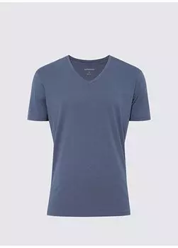 Голубая мужская майка с коротким рукавом и мягкой текстурой 1680H Marks & Spencer, светло-синий