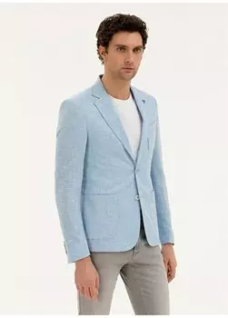 Голубая мужская прямая куртка приталенного кроя EXCL DOHAN Cacharel, светло-синий