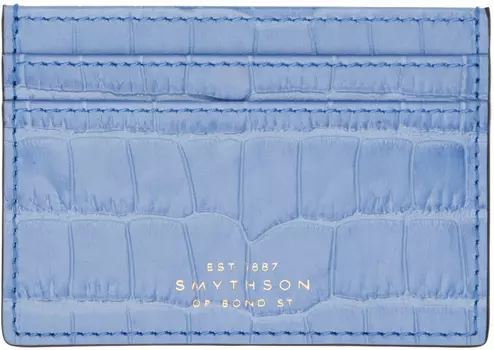 Голубая панамская визитница Smythson