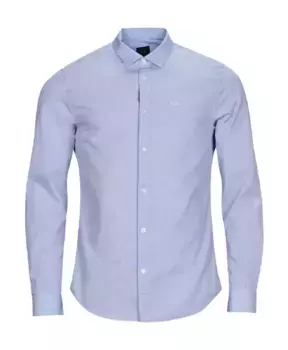 Голубая рубашка Armani Exchange, синий
