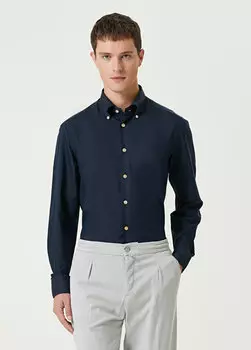 Голубая рубашка Kiton