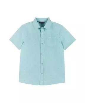 Голубая рубашка на пуговицах из шамбре для больших мальчиков (для малышей/детей) Andy & Evan, синий