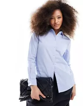 Голубая рубашка с длинными рукавами JDY