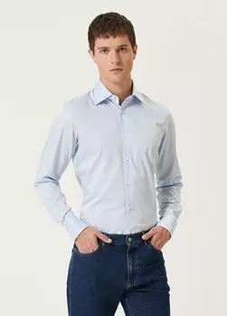 Голубая рубашка Zegna