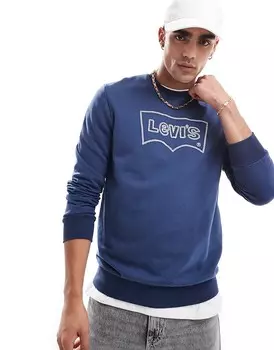 Голубая толстовка с логотипом Levi's